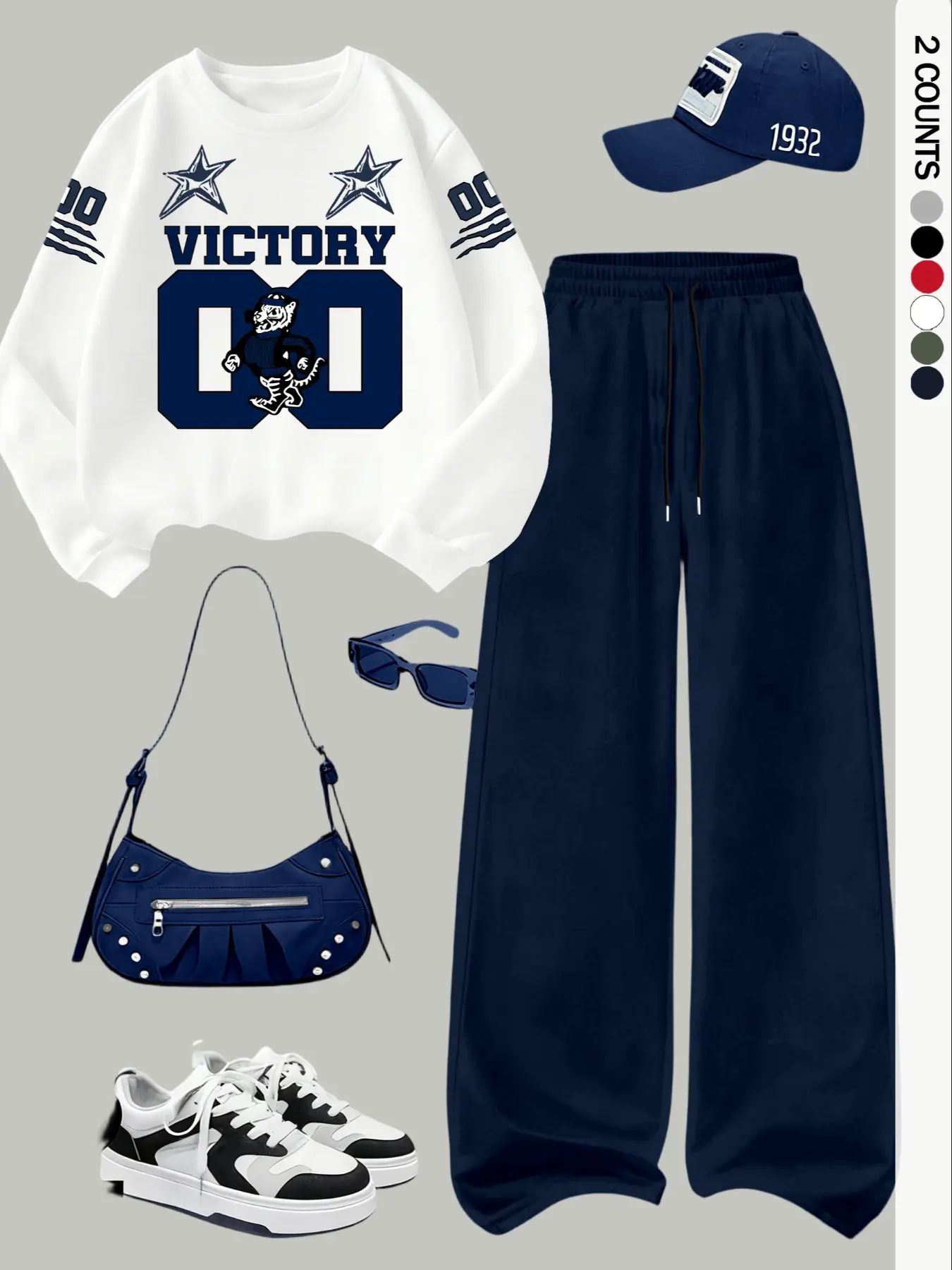 Women's Casual Loose-Fit Two-Piece Set, Letter Print Knit Long Sleeve Hoodie & Pants, Soft, Winter Fashion, Comfortable Fit, Perfect for Daily Wear, Clothes