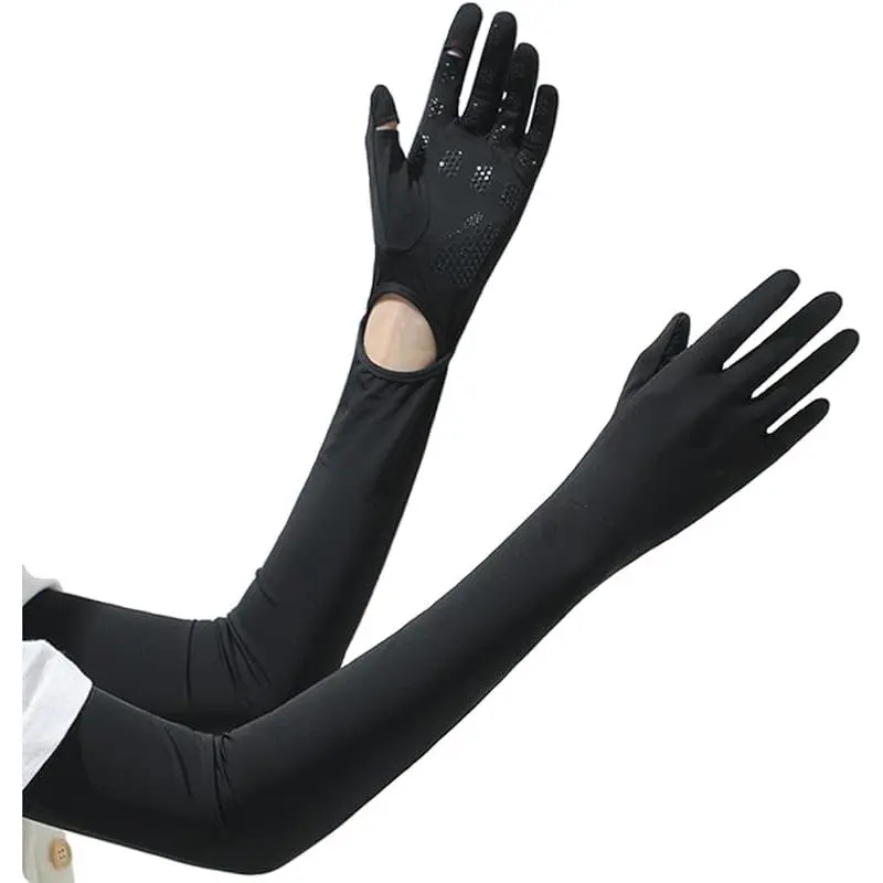 SAGAETR Women's UV Protection Driving Gloves with Full Arm Sleeves - Long Sun Protection for Outdoor Activities sport glove