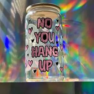 Ghost Face Glass Can Cup