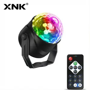 XNK LED Stage Light,Rotating DJ BallStrobe Light with Remote Control, USB Powered RGB Disco BallLight, LED Strobe Lights,  Magic DanceCar Party Atmosphere Lamp for Home KTV Bar