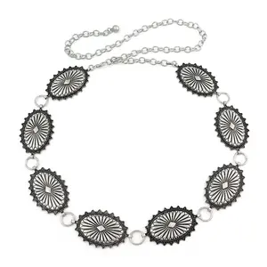 Silver Concho Chain Belt