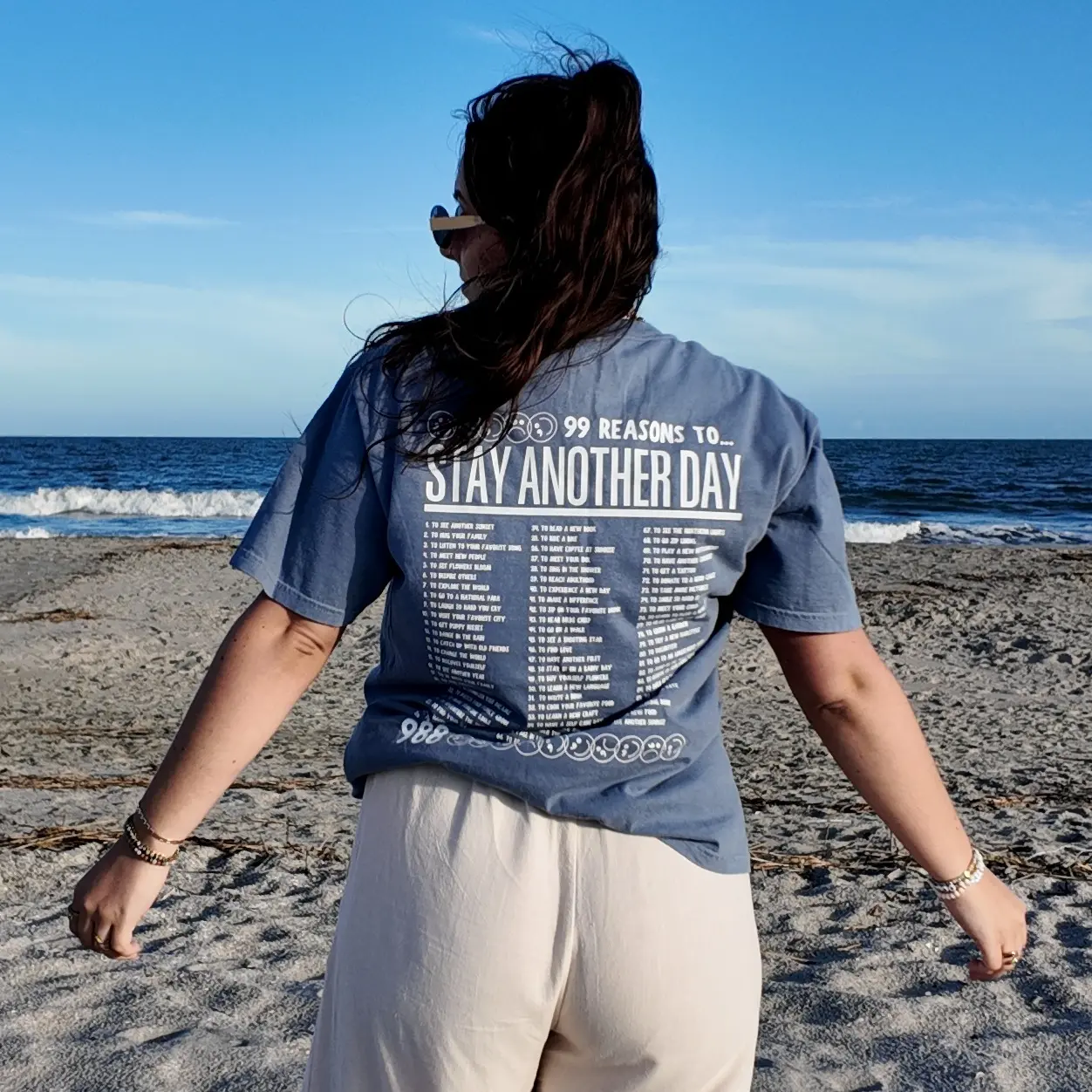 99 Reasons to Stay Another Day Mental Health Awareness Premium Unisex T-Shirt