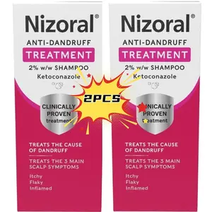 Nizoral Anti-Dandruff Shampoo 2% Ketoconazole 60ML Gentle Cleansing for Itchy Flaky Inflamed Scalp Treatment Clinically Proven Haircare 2PCS Conditioner
