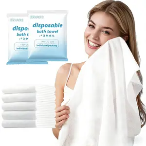 Disposable Bath Towels  Large Travel Towel, Absorbent Breathable Towel, Lightweight Soft Towel, Shower Wiping Towels, 140 x 70 cm 5 / 10 / 25 pcs Compressed Portable Washcloths for Beach Shower Hiking Swim Hotel Camping - Travel Essentials