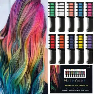 Disposable Portable 10-Color Hair Dye Combs, 10 shades, easy to operate