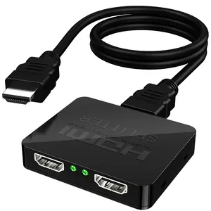 Mini 4K Series HDMI 1-In-2-Out Splitter, Compact, HD Video Mirroring, Multi-Link Dc Output, Connection, Camera-Ready Computers, Game Supplies & Accessories