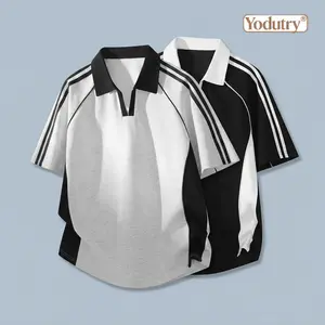Yodutry | Trendy Knitted Short Sleeve T-shirt Summer New Loose T-shirt Men's Casual Versatile T-shirt