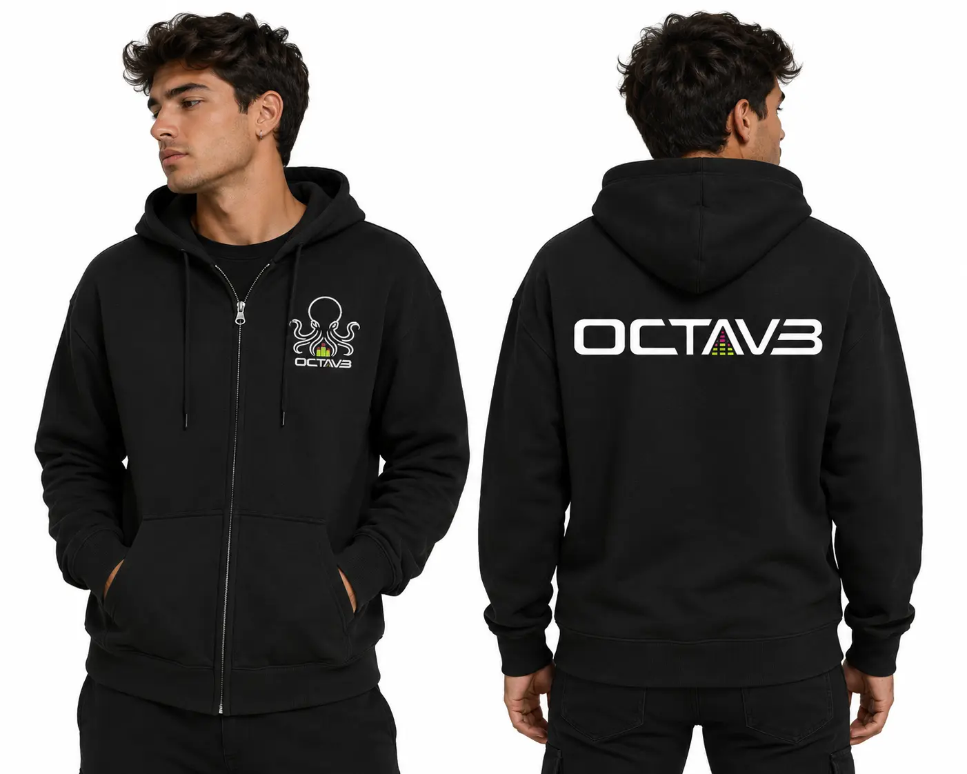 OCTAV3 Full-Zip Hoodie – Music Producer Edition