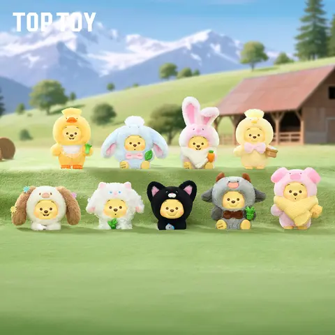 TOPTOY Disney Winnie the Pooh Happy Farm Series Vinyl Plush Blind Box - Blind Bag Collectible Toy, Cute Figure, Desktop Ornament, Birthday & Holiday Gift