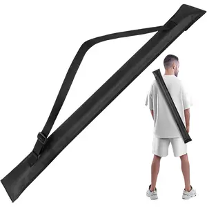 Pool Cue Case, Pool Stick Case for 1/2 Billiard Cue Stick Case, 32 Inches Long Snooker Storage Carrying Bag, Black