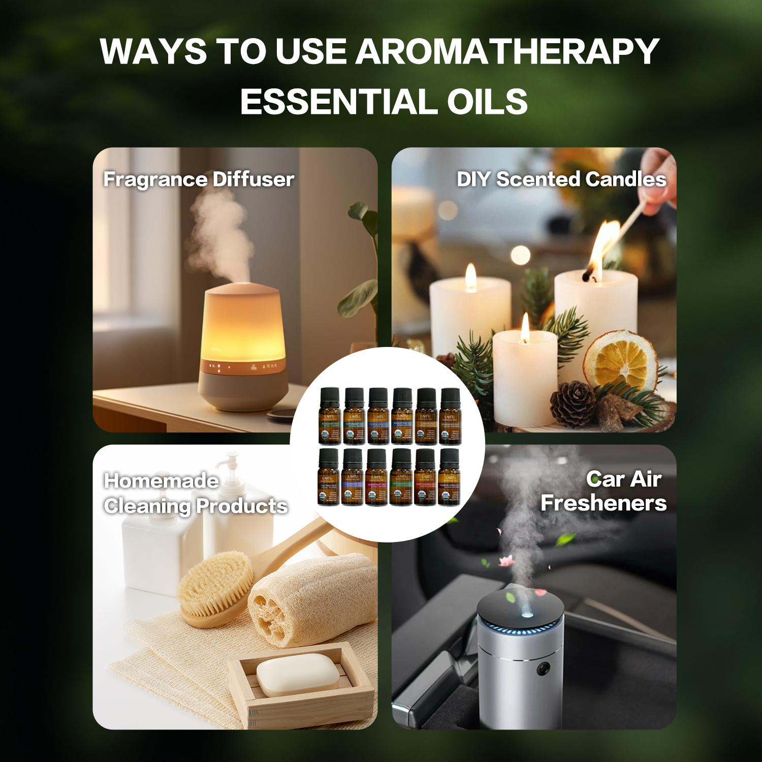 Oils Blends Set for Diffusers for Home, Aromatherapy Diffuser Oil Scents Calming, Sweet Dreams, Immunity, Relax, Mood, Fresh Air, Fragrance Oils for Diffusers