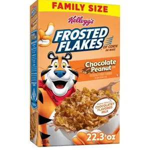 Kelloggs Frosted Flakes Chocolate Peanut Flavor Cereal- 1 Box 22.3 oz Kelloggs Frosted Flakes Chocolate Peanut Flavor Cereal- 1 Box 22.3 oz