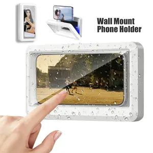 White Shower Phone Holder - 360° Rotatable Adjustable, Waterproof, Anti-Fog, Sensitive Touch Screen, Suitable for Bathroom Wall Mirror, Bathtub summerwins,summerwins
