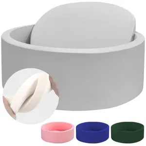 Foam Ball Pit - No Balls, 90cm / 35.5" Large Ball Pits for Toddlers, Removable & Washable Soft Memory Foam Round Kiddie Baby Playpen Ball Pool for Kids, Ideal Christmas Birthday Gift for Age 0-6 Years Old Babies Child Girls Boys Indoor and Outdoor Game