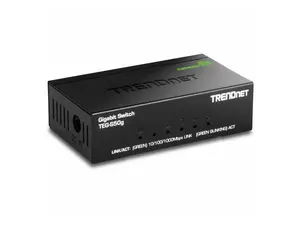 TRENDnet 5-Port Unmanaged Gigabit GREENnet Desktop Metal Switch, Ethernet-Network Switch, 5 x Gigabit Ports, Fanless, 10 Gbps Switching Fabric, Lifetime Protection, Black, TEG-S50g