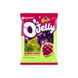 ORION O'JELLY Fruit Burst Gummy Candy - Grape Flavor, 66g - Korean Jelly Snacks, Popping Candy for Kids & Adults