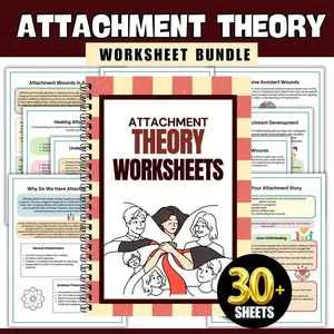 Attachment Style Workbook, Anxiety Attachment Love & Relationship Worksheets, Understand Your Attachment Type & Improve Relationships, Spiral Bound Planner