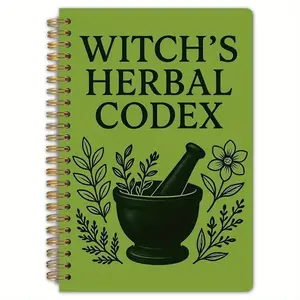 Witch Herbal Notebook, Magic Spell Book, Witchcraft Journal, Wiccan Diary, Occult Note Pad, Spiritual Writing Companion