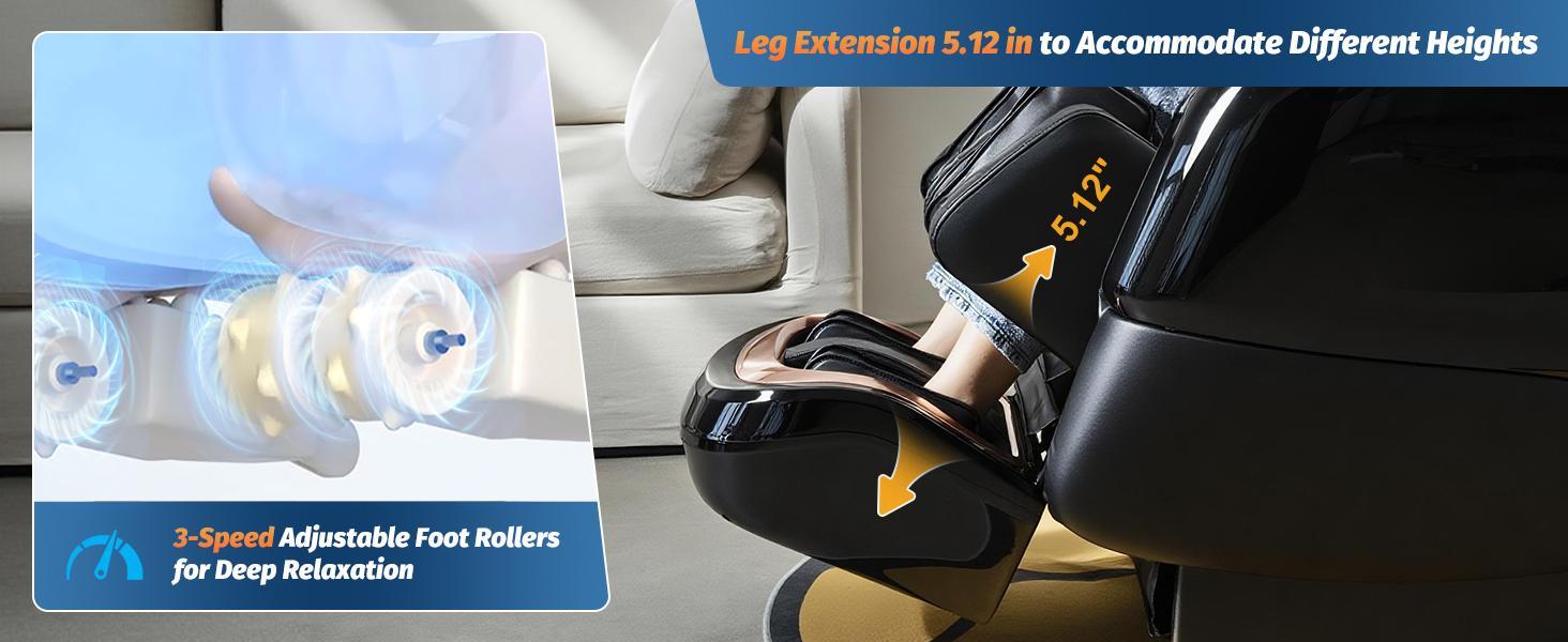 Massage Recliner Chair BV-1 Full Body 2026 Zero Gravity SL-Track Shiatsu Recliner with AI Voice LED Backlight Remote Waist & Calf Heating Phone Holder