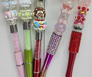 handmade diypens, fancy beads, shiny pens, diamond pens