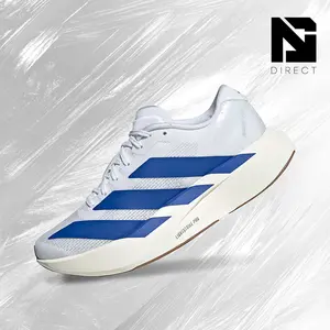 Adidas Adizero Evo SL White Royal Blue (GS)– Order Kids Sneakers– shoes for youth/women - Vintage-Spring & Summer-Inspired Running Shoes, Shock-Absorbing Comfort, Gym to Streetwear Casual Wear —back to school—KI8443