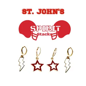 St. John’s Spirit Earring Stack For Red Storm Game Day
