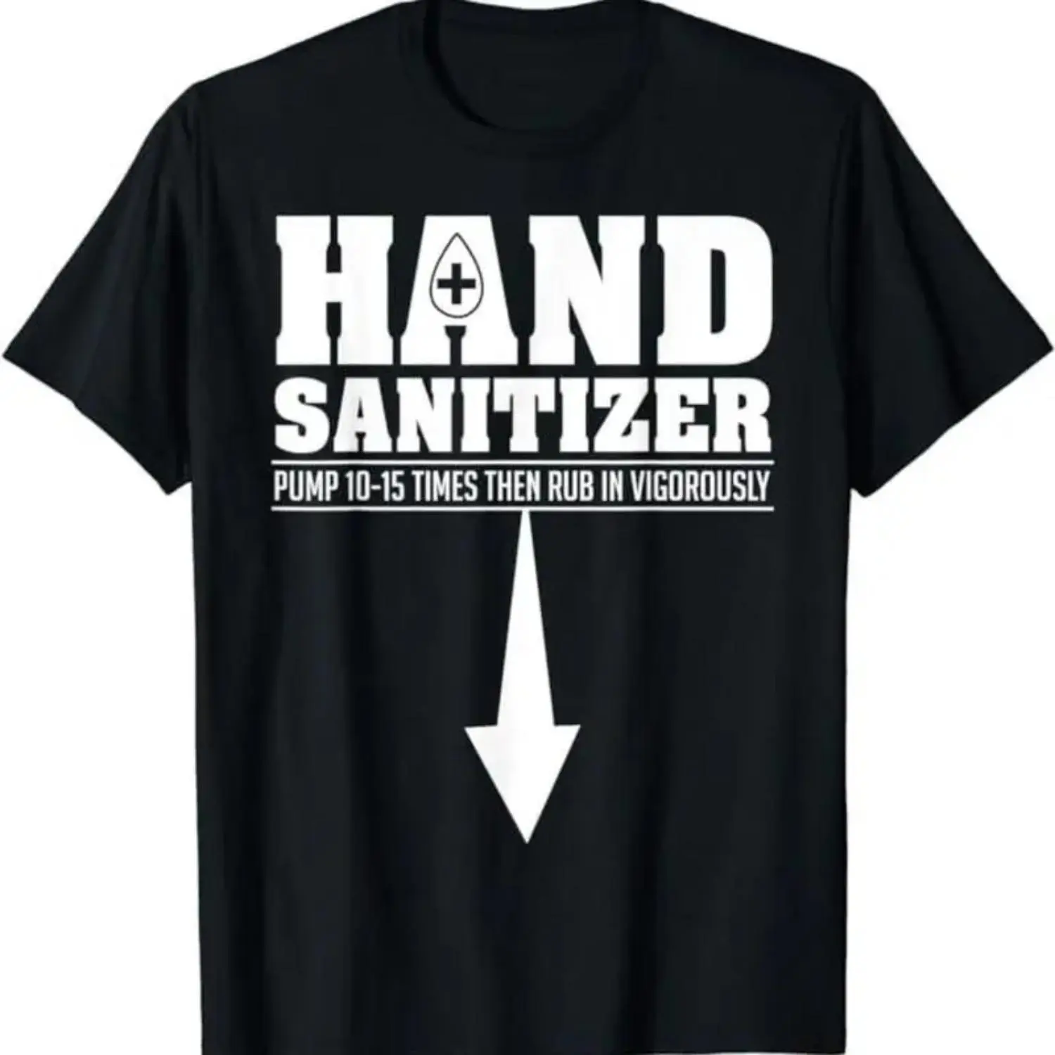 Funny Dark Humor Cotton T-shirt For Men With Sarcastic Adult Humor Hand Sanitizer Dirty Jokes Casual Menswear Smooth Tee