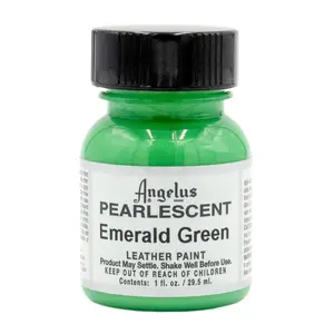 Angelus Pearlescent Emerald Green Paint, Leather Paint, Shoe Paint, DIY Custom Shoe Paint, DIY Leather Craft Supplies, Leather Working Paint
