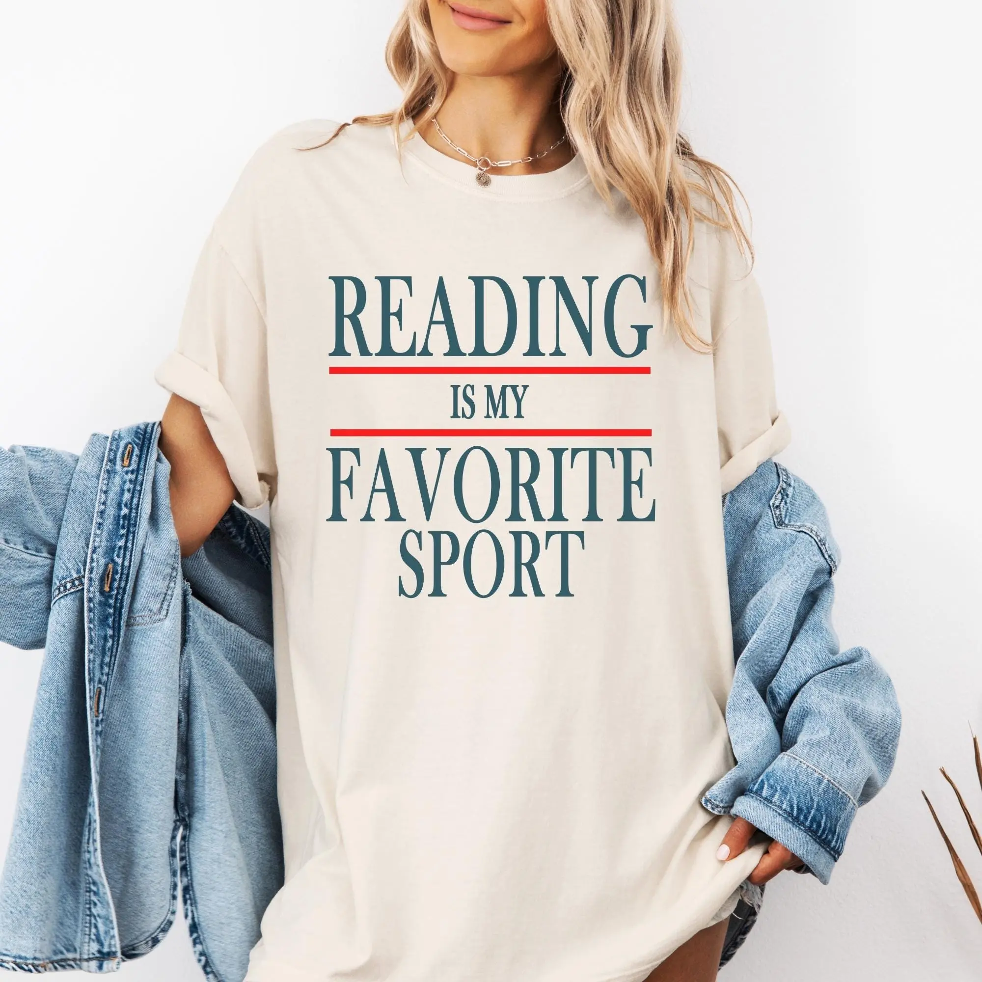 Comfort Colors Vintage reading is my favorite sport Tee, Bookish T-Shirt, Book Reader Gift, Teacher Gift, Bookworm Shirt, Librarian Shirt, Booklover