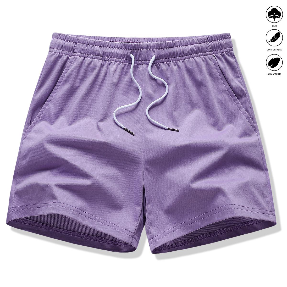 Pack of 5 women’s shorts: athletic shorts, casual shorts, solid color, drawstring elastic waistband; suitable for outdoor sports, fitness, running, and casual wear; women’s shorts, summer clothing.