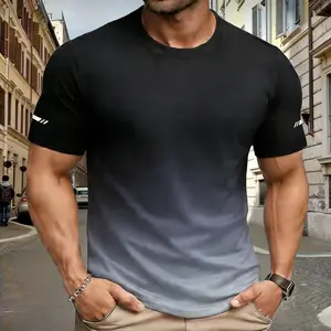 Men's Ultra-Thin Sports Short Sleeve Lightweight Vitality Top with Breathable Quick-Dry Round Neck T-Shirt, Suitable for Gym, Running, and Outdoor Activities - Breathable Quick-Dry Round Neck Sports Top