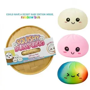 3PCS Expressive Big Dumpling Squishy, MySecret Bun Fidget Toy. Soft TPR, stress relief. Surprise unboxing, random style per pack. Great for Valentine's Day, Easter, and kids' gift exchanges.