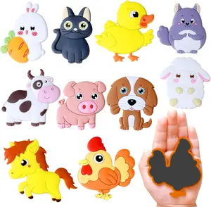 Summer Gift Refrigerator Magnets for Kids, Cute Farm Animals Fridge Magnet for Toddlers 1-3 Kids Magnets for Fridge Baby Educational Gift, Full Back Magnetic Toddler Magnets Decor Set
