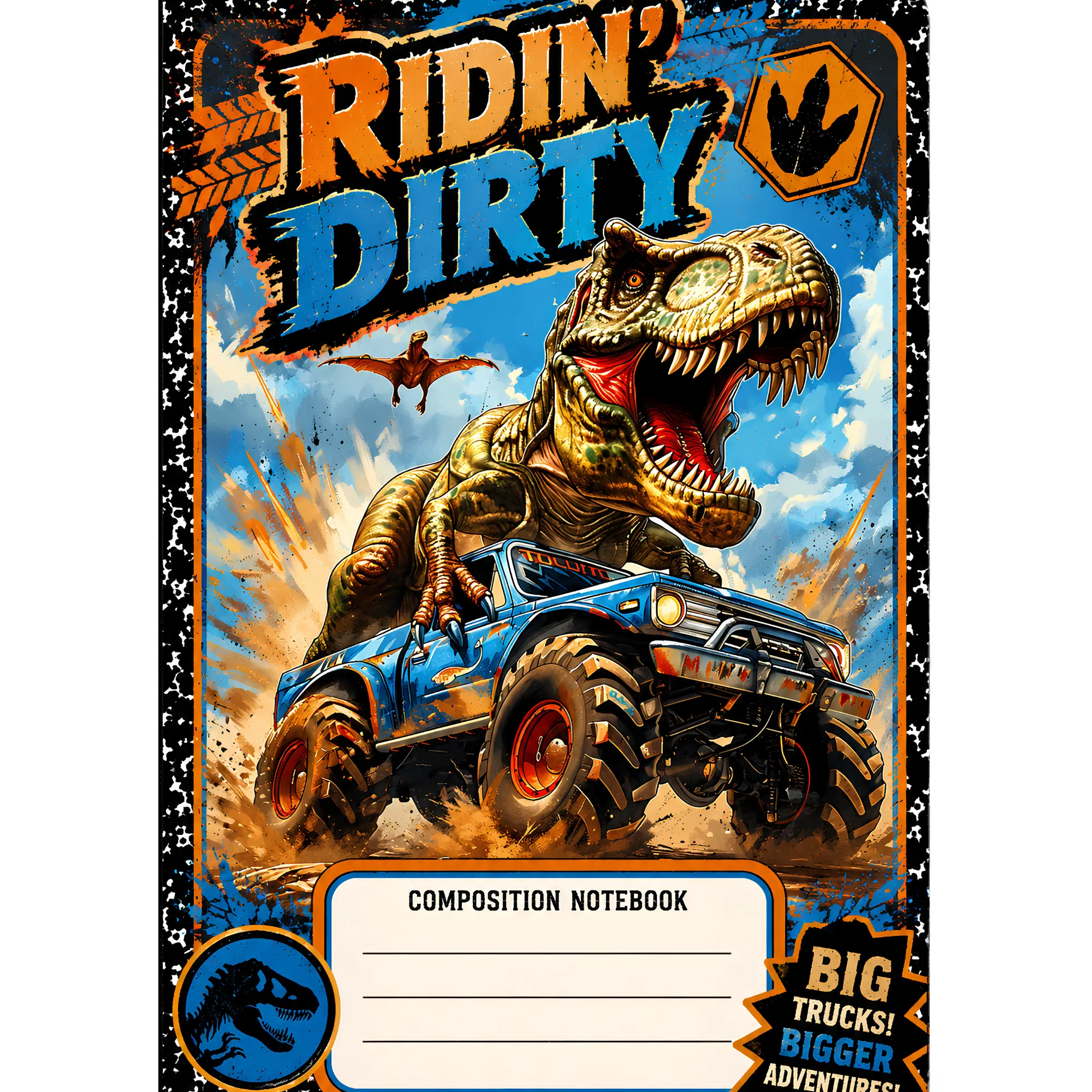 Ridin’ Dirty Composition Notebook Cover – Digital Download