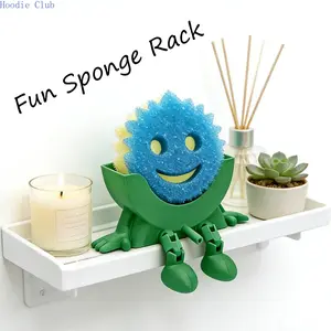 Funny Sponge Daddy & Dish Mommy Sink Organizer with Drainage, Cute Kitchen Sink Caddy Sponge Holder, Practical Home Gadget for Daily Kitchen Counter & Sink Use RGB Music Syncing Ceiling Cloud Light lcd car power inverter d curtain rod rear food storage