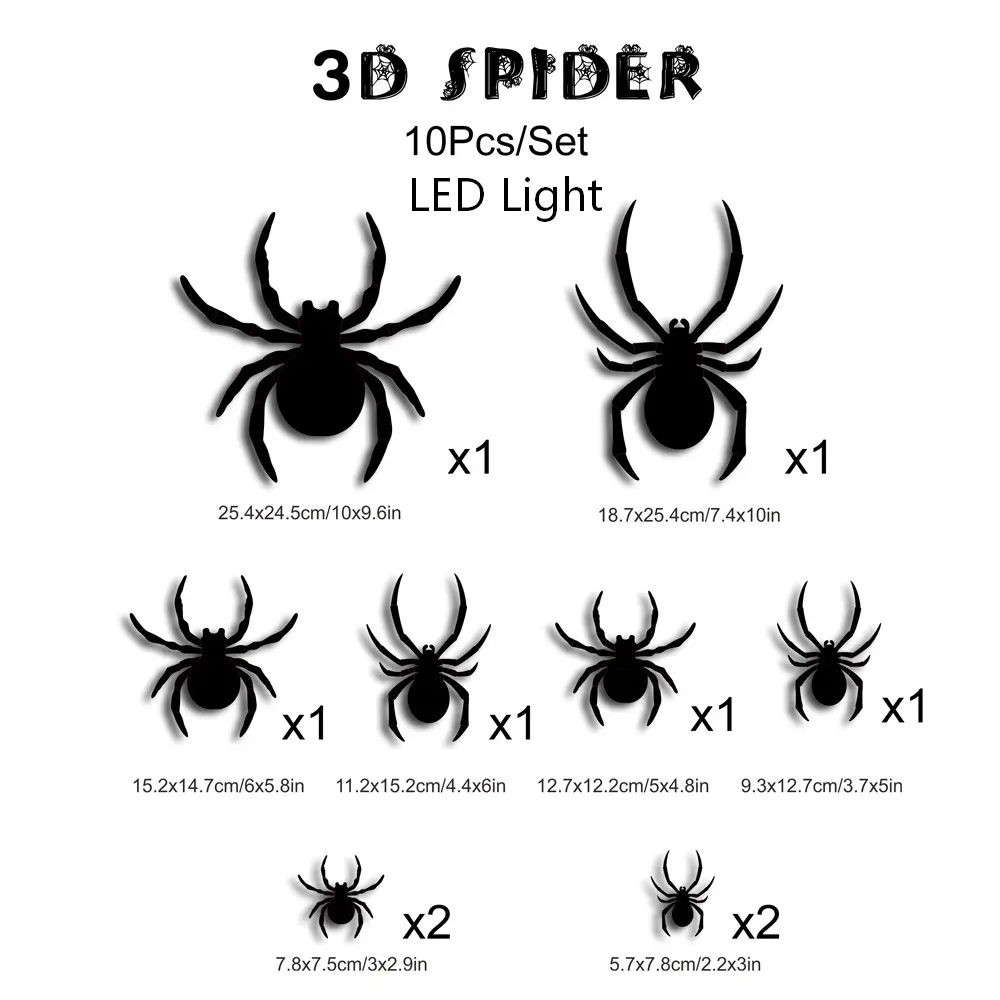 Spider 10pcs