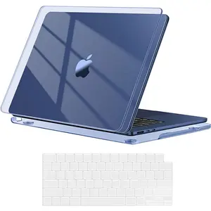 MOSISO MacBook Air 15" Case 2025–2023 for M4/M3/M2 A3241 A3114 A2941 Slim Shockproof Anti-Scratch Hard Shell with Keyboard Skin Crystal Midnight