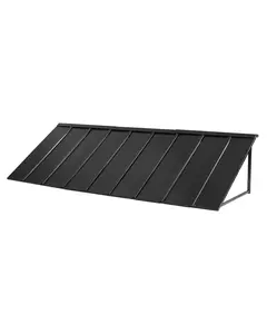 VEVOR Fixed Metal Awning 104 x 36 in, Window Awning Door Canopy, Stable Triangle Steel Frame Awnings for Doors Exterior Rain, Snow & Sunlight Protection for Door Entrance, Windows, Porches, Balconies