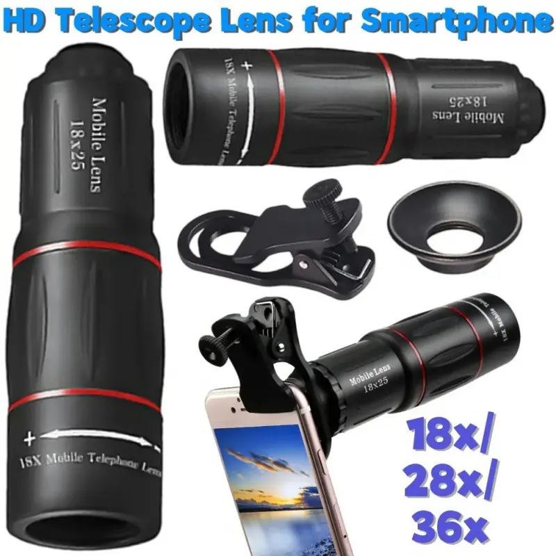 High-Power Telephoto Lens - Portable Mobile Smartphone Accessory for High-Definition Concert, Sports & Outdoor Photography (Monocular Camera Accessory), Accessories, Abs