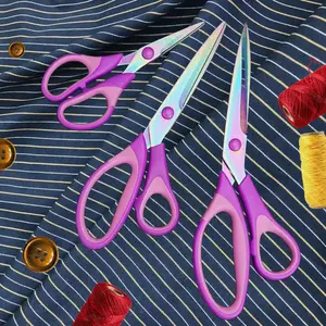 Household Stainless Steel Sewing Scissors - Sewing Tools, Sewing Supplies Crafts, Straight-Tip Craft Version, Multi-Purpose for Handicraft/Clothing/Leather/Office Cutting