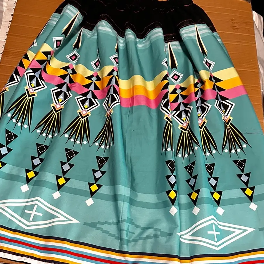 Custom art fabric ribbon skirt