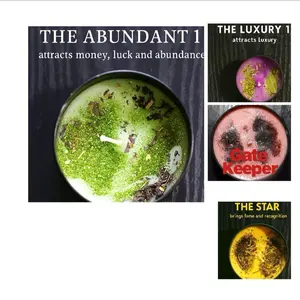 The Luxe Abundance Set (4 spelled candles bundle)