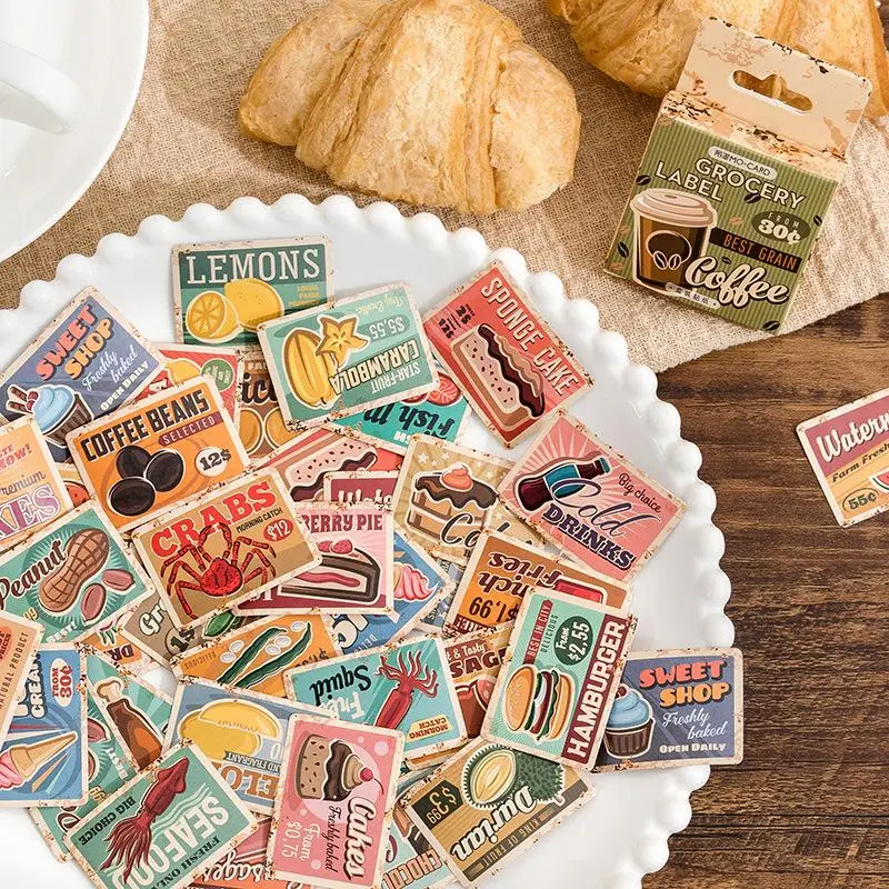 Vintage Labels Scrapbook Journaling Stickers, 2 Boxes Retro Pictorial Scrapbook Stickers for Journaling Book, Nostalgia Memory Artistic Stickers, Scrapbook Page, Sticker Packs, Diy Art Stickers, Scrapbooking