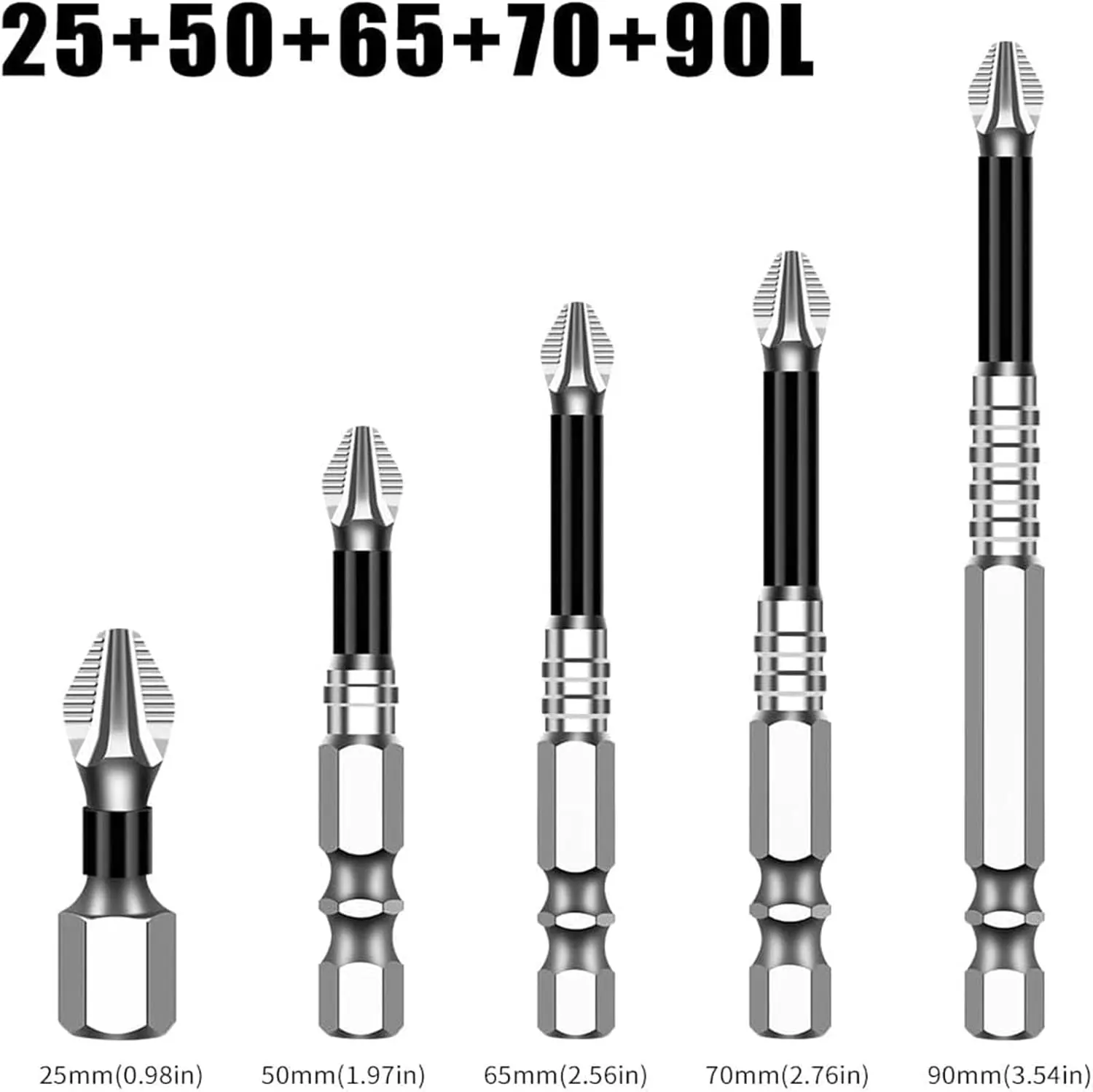 New anti slip and impact resistant cross screwdriver with extended strong magnetic hand drill 25-150mm nozzle and high hardness screwdriver