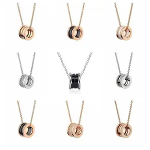 Spring Waist Ceramic Necklace for Women 18K Light Luxury High-end Sense Matching Version