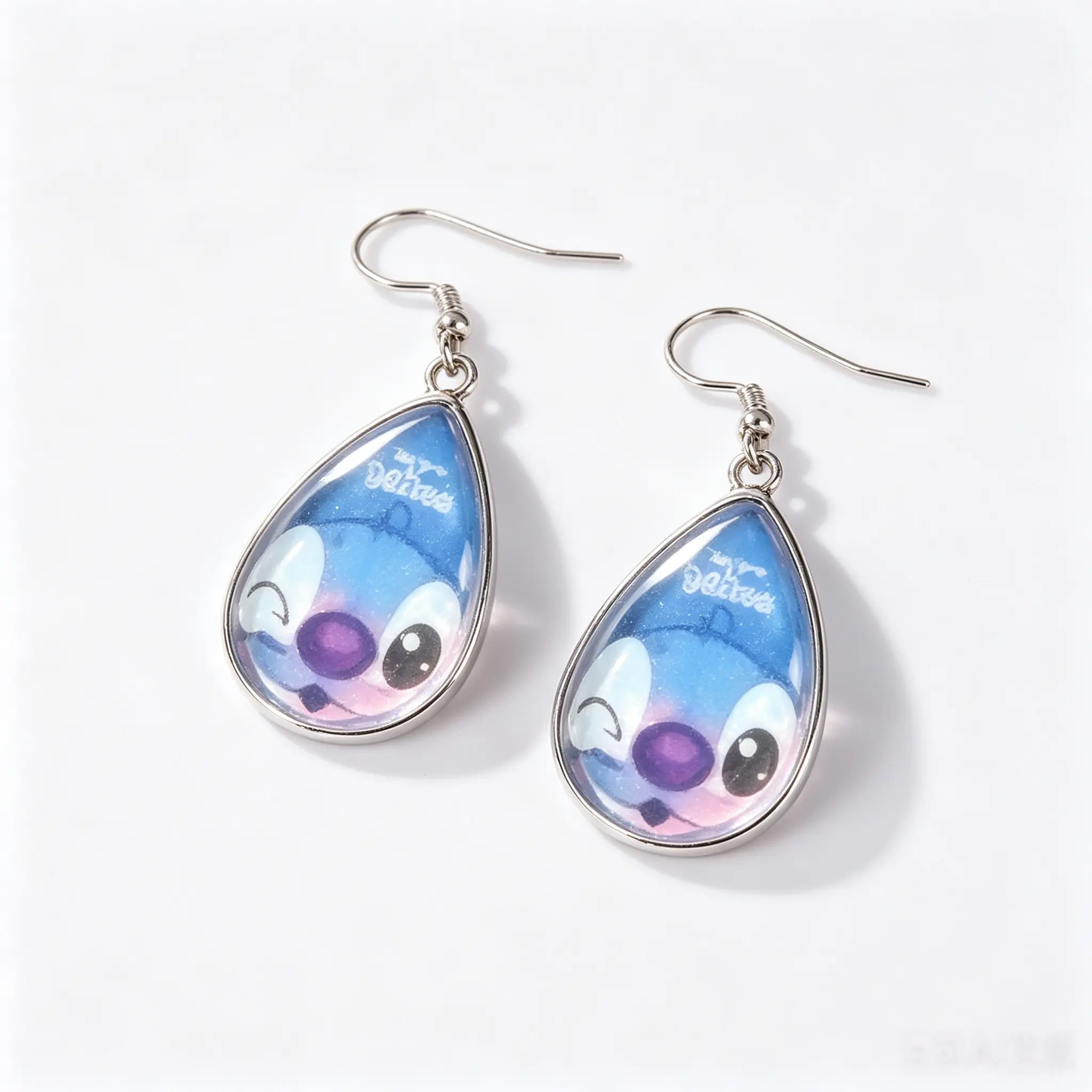 Disney Stitch Kawaii Costume Earrings, Cute Cartoon Fashion Accessories, Ideal Gift for Girls, One Size, 3+ Years