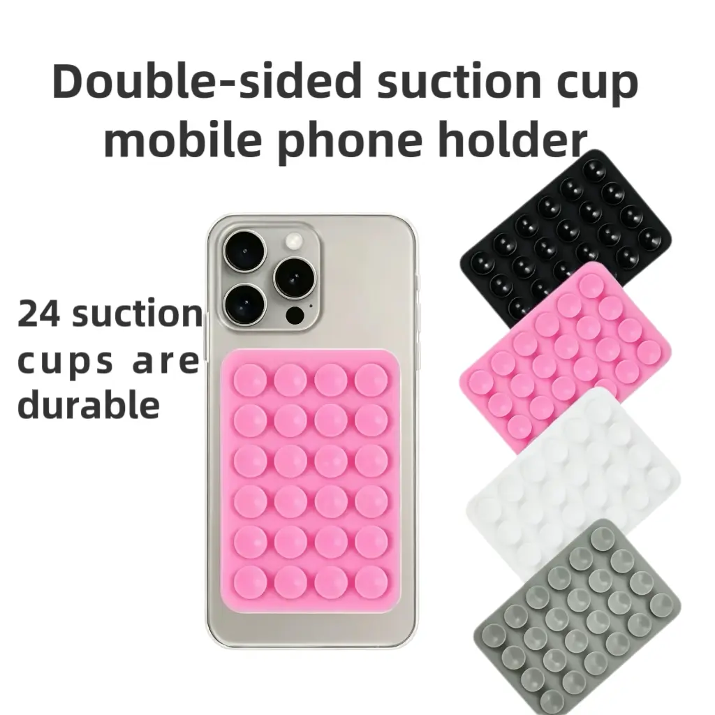 Mobile Phone Suction Cup Anti-Slip Holder - Portable, Detachable Stick Accessory, Handy for Car, Mirror Use