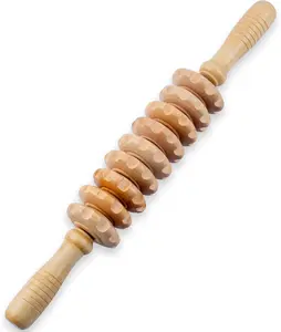 Wooden Massage Roller Wood Therapy Massage Tools for Body Shaping Anti Cellulite Wood Roller Masssager Manuel Wooden Fascia Massage Roller Wood Body Sculpting Tools Wood Body Massage Roller
