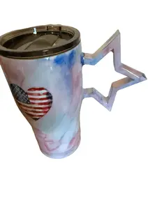 20oz Modern Curve Tumbler with Custom 3D Star Handle - Unique Design & Custom Handle Feature