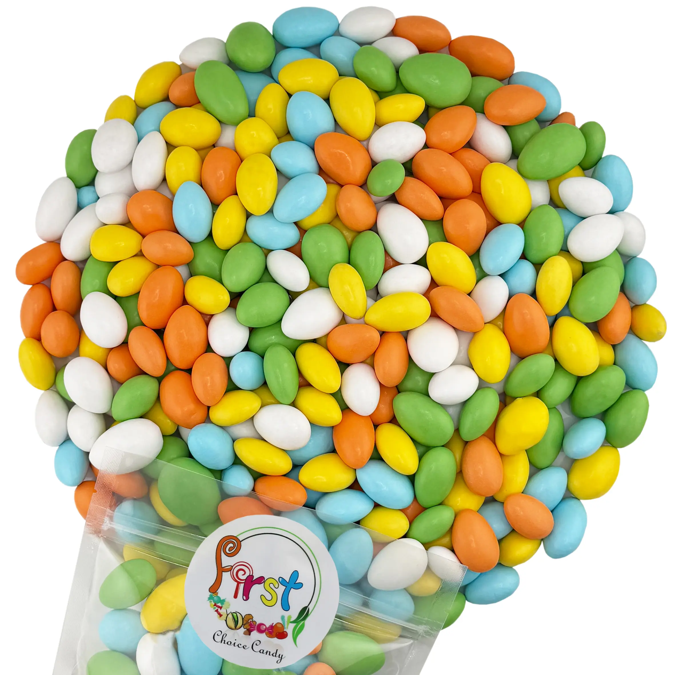 ASSORTED JORDAN ALMONDS CANDY  2LB BAG
